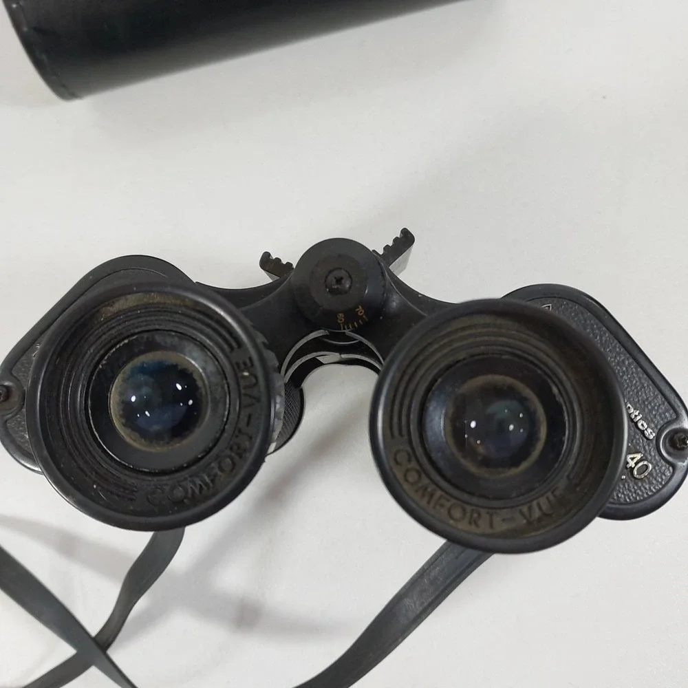 Vintage Kmart FOCAL 8x40 Binoculars Siam Cat Japan Optics‎ w/ Case – Quick Focus